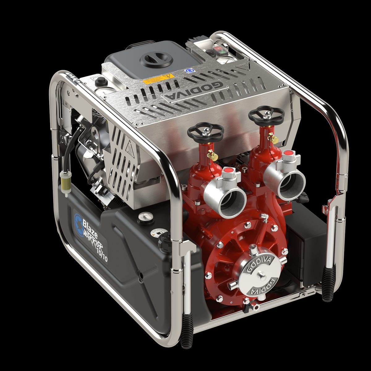 Godiva Blaze Warrior 10/10 — EN 1028 certified portable fire pump, 1000 L/min at 10 bar