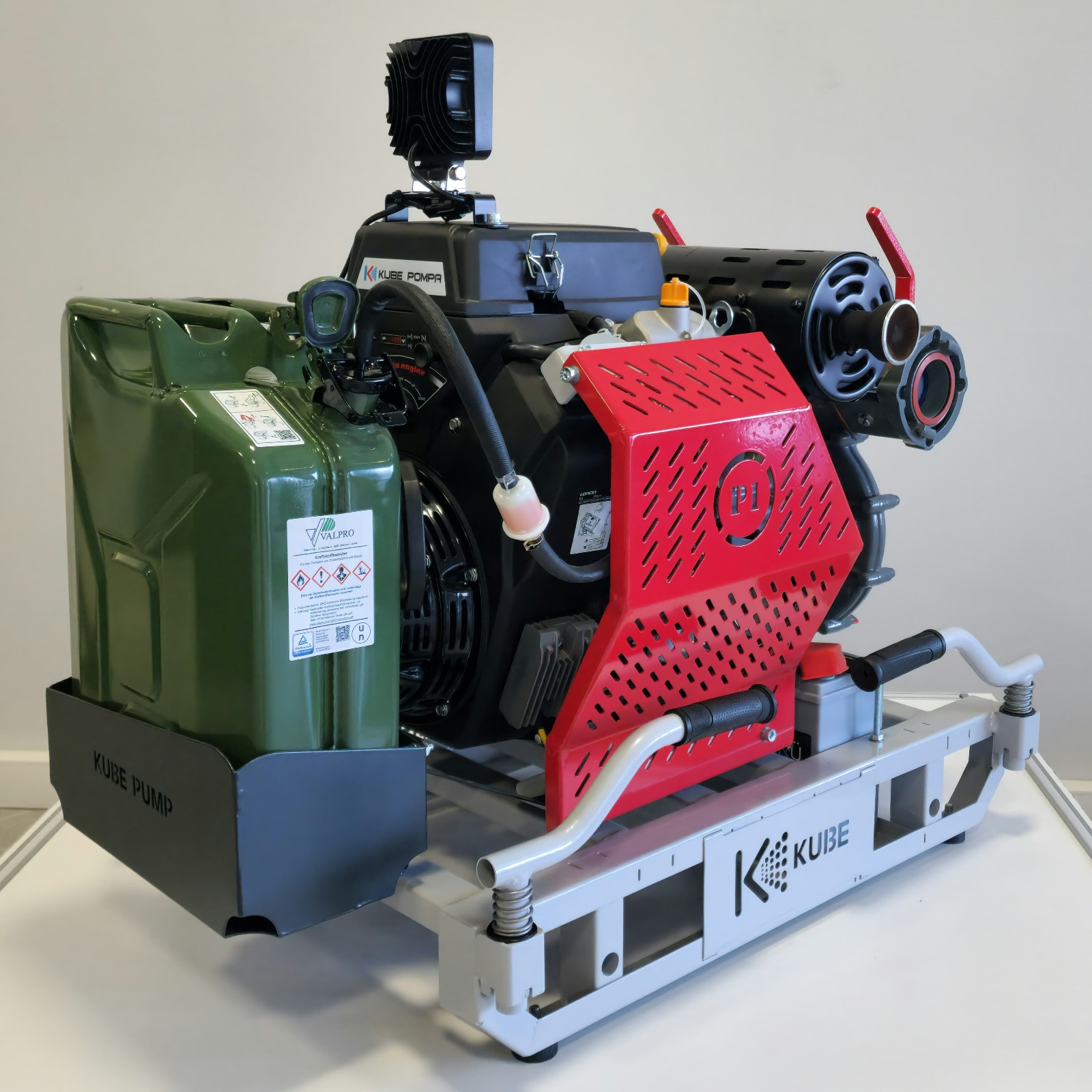Kube Pompa P1 Diesel portable fire pump — 23HP diesel, 1,500 L/min, no priming, TS EN 14466 certified